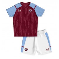 Aston Villa Hjemme Trøje Børn 2023-24 Kortærmet (+ Korte bukser)